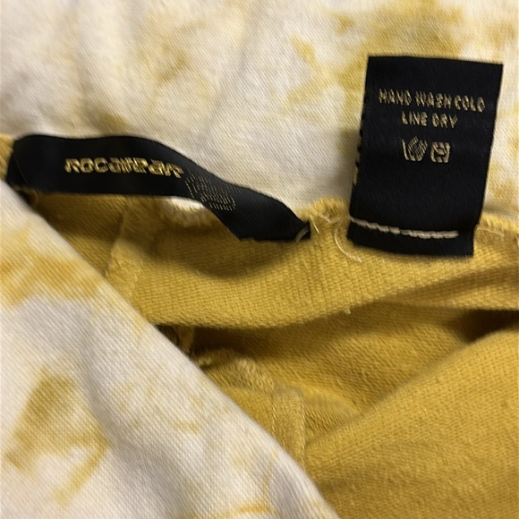 Vintage Y2K Cotton Rocawear Hip Hop Mustard Yellow Relaxed Lounge Sweat Pants M - Picture 7 of 11